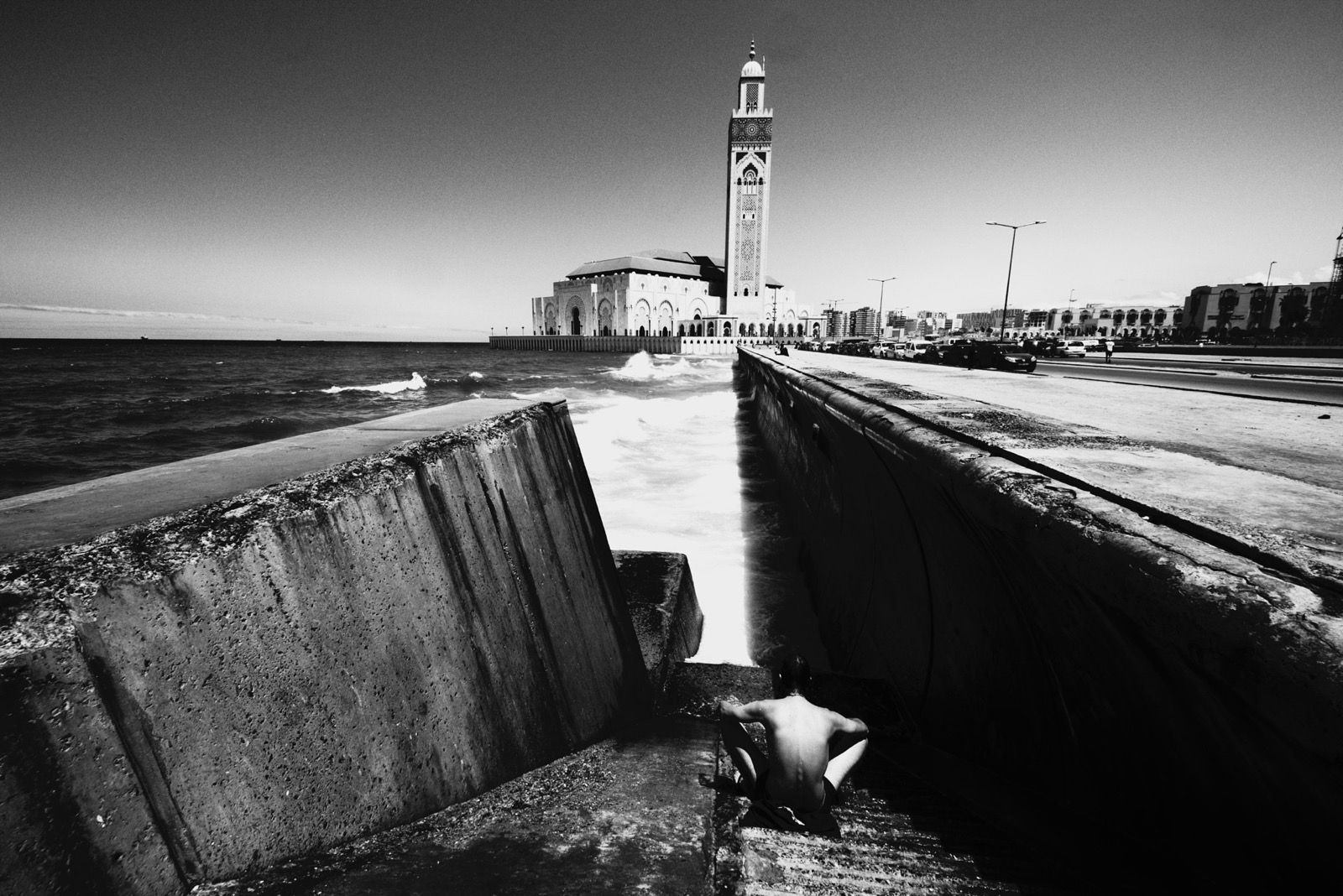 The Hassan II Mosque along the seafront, Casablanca