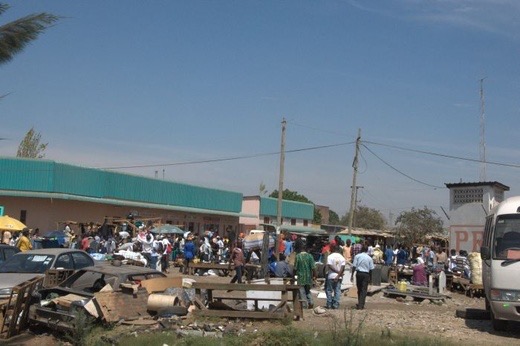 A busy local market, Lusaka