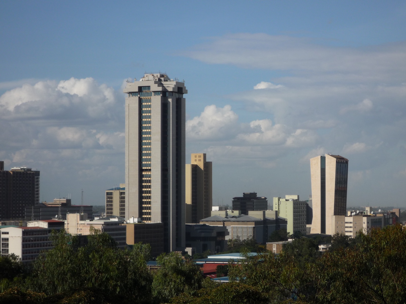 Skyline of the business district, Nairobi